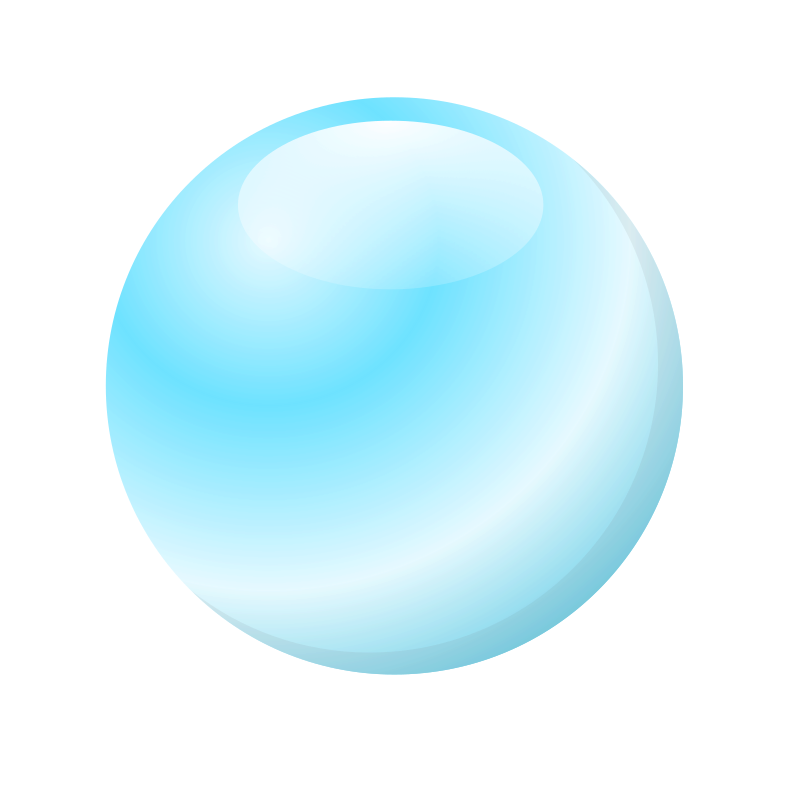 Soft Aqua Blue Bubble Sphere Glossy Ball PNG Free Download