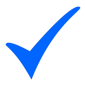 Azure Blue Check Mark Swoosh Tick Icon PNG Free Download