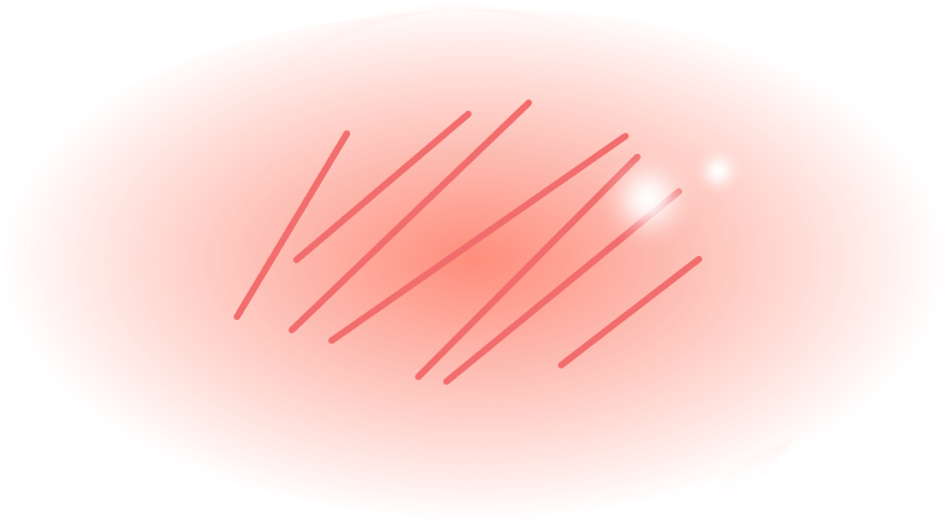 Big Coral Blush With Red Scribble Lines And Sparkle PNG Image With Transparency