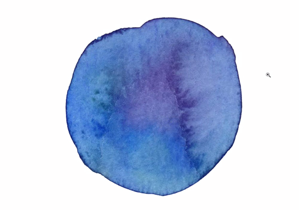 Blue And Purple Watercolor Circle Painted Round Stain PNG Free Download