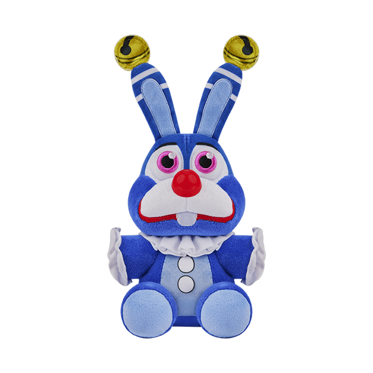 Blue Bunny Plush Toy With Bell Ears And Clown Collar PNG Free Download