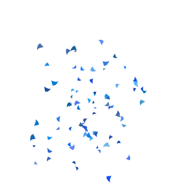 Blue Confetti Burst Scattered Triangles Celebration PNG Free Download