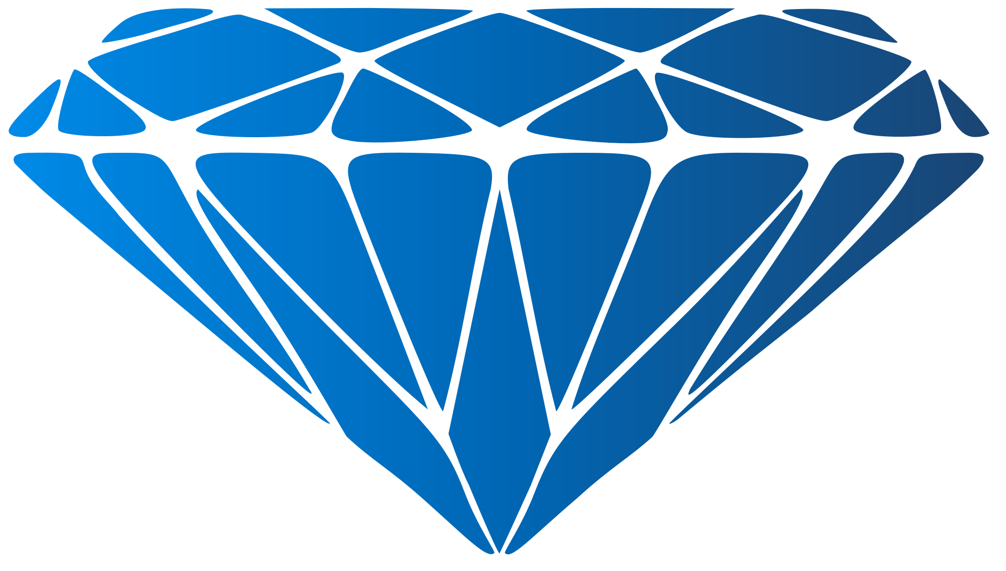 Blue Diamond Silhouette Facet Lines Vector Style PNG Free Download