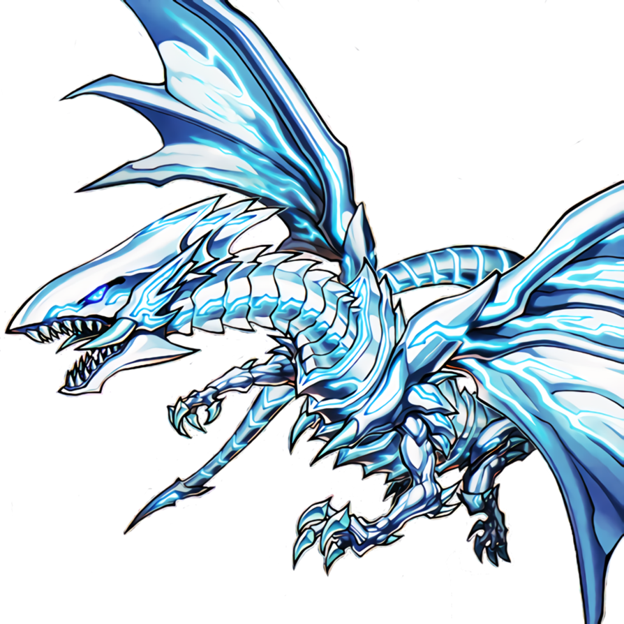 Blue Eyes White Dragon Attacking Pose Yu Gi Oh Anime PNG Free Download