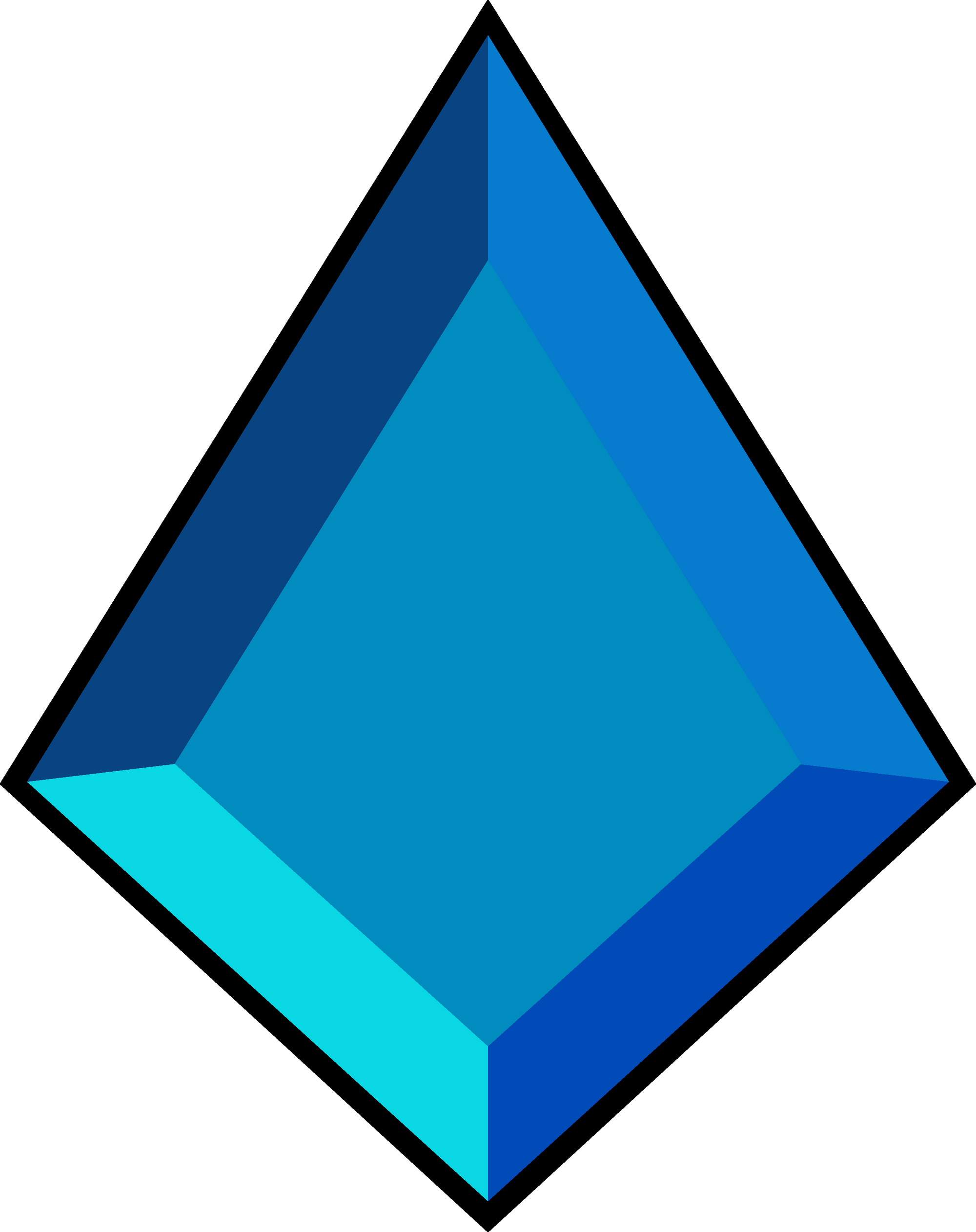 Blue Faceted Gem Kite Shape Cartoon Crystal High Resolution PNG