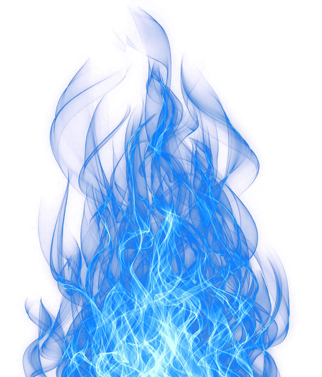 Blue Fire Flames Tall Burning Realistic HD PNG