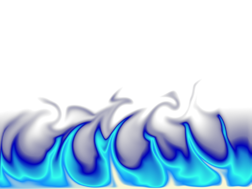 Blue Flames Cartoon Bottom Border Fire Edge PNG