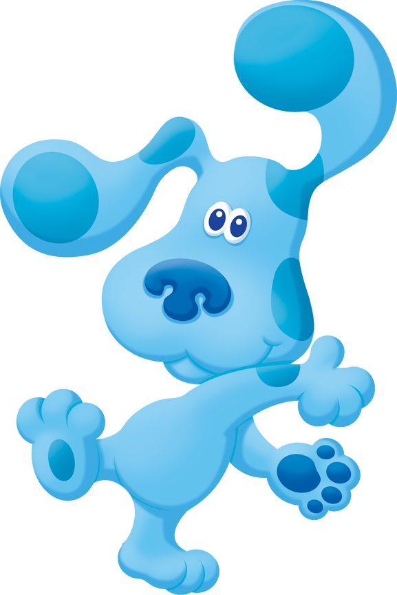 Blue From Blues Clues Walking Happily Cartoon PNG Picture