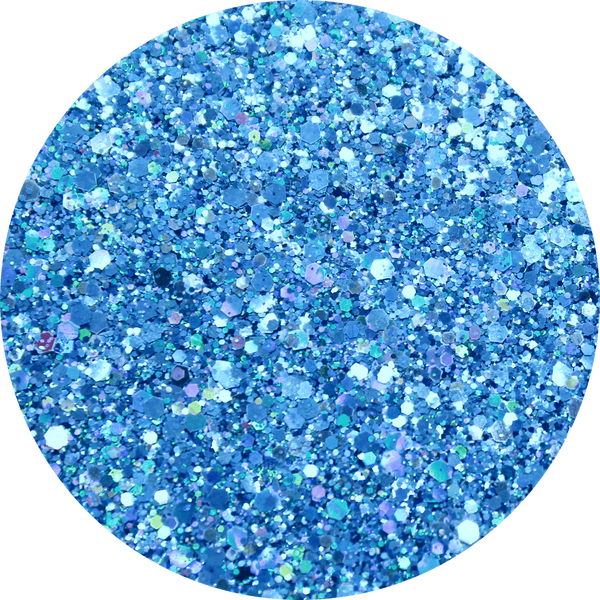 Blue Holographic Glitter Circle Sparkle Texture PNG Picture