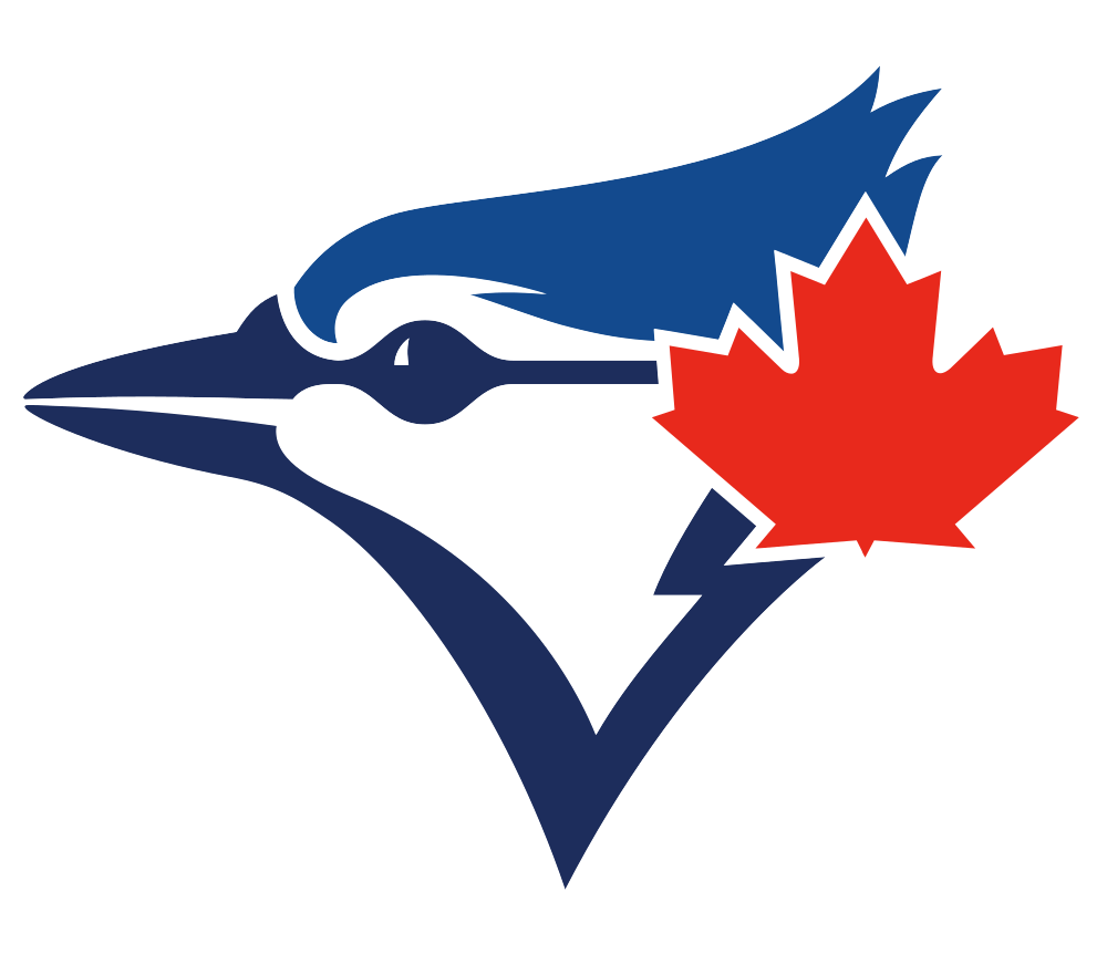 Blue Jays Bird Head With Red Maple Leaf Logo Mark PNG