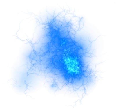 Blue Plasma Energy Ball Electric Glow Effect PNG