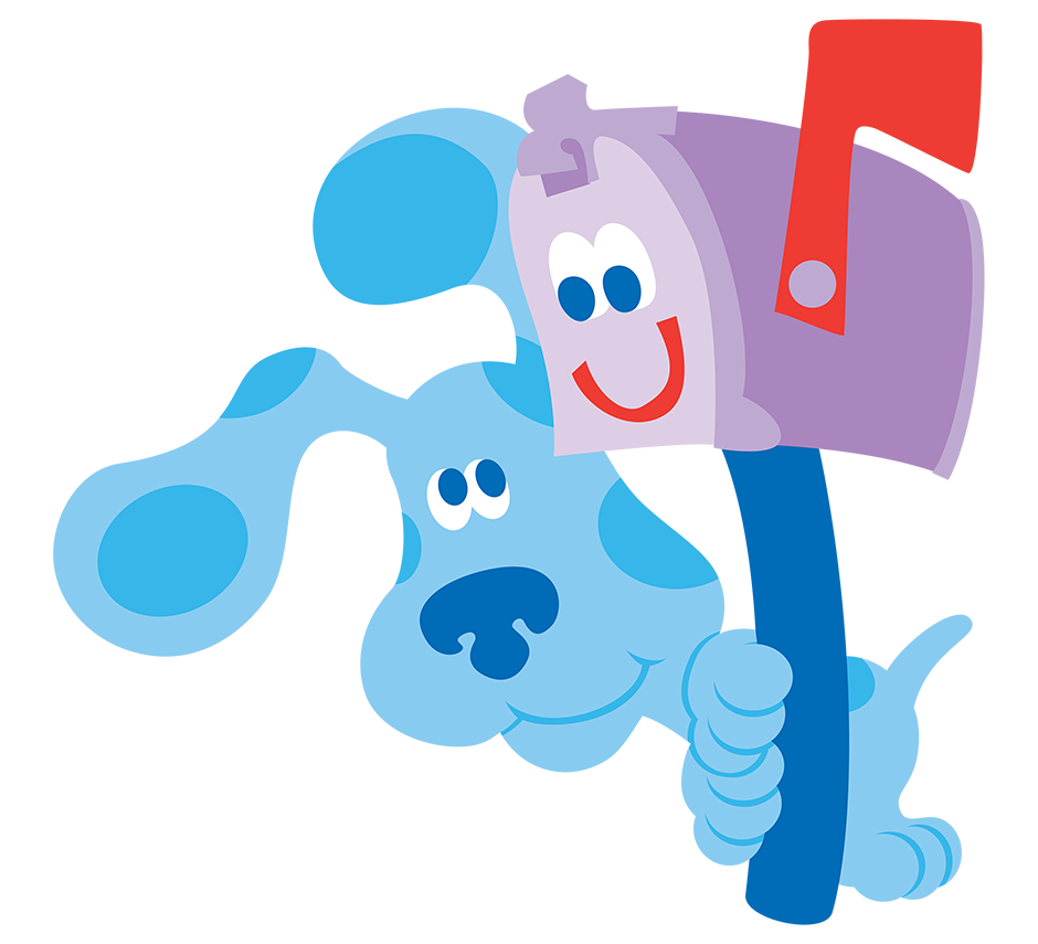 Blue Puppy With Mailbox Character From Blues Clues Cartoon PNG Free Download