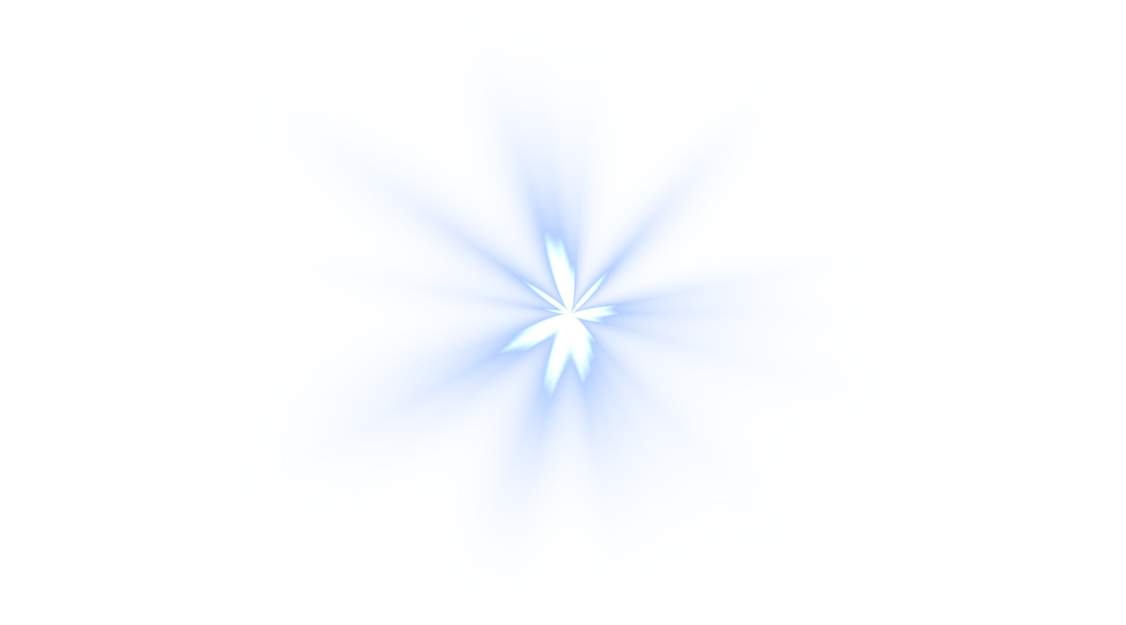 Blue Star Lens Flare Sparkle Light Effect Transparent Background PNG Image