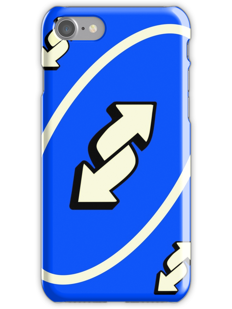 Blue Uno Reverse Card Phone Case Design PNG Image With Transparency