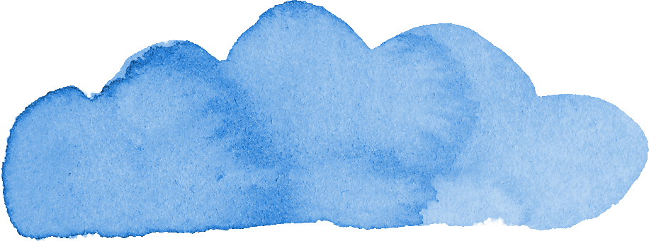 Blue Watercolor Cloud Brush Stroke Painted Texture PNG Image With Transparency
