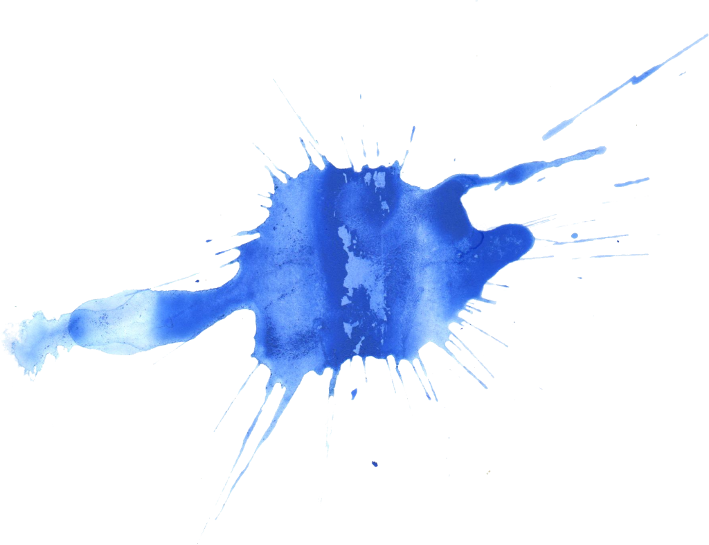 Blue Watercolor Ink Splash Paint Spray Explosion PNG File