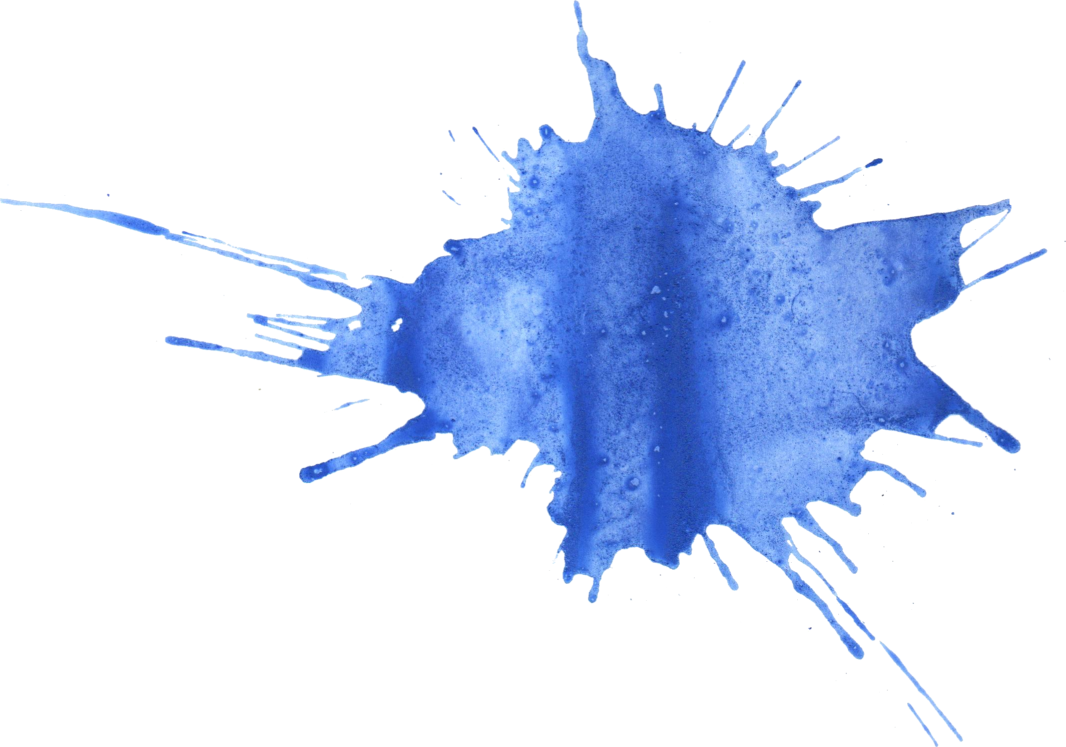 Blue Watercolor Ink Splatter Textured Stain HD PNG Clipart