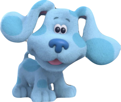 Blues Clues And You Fluffy Blue Puppy Close Up Smiling PNG
