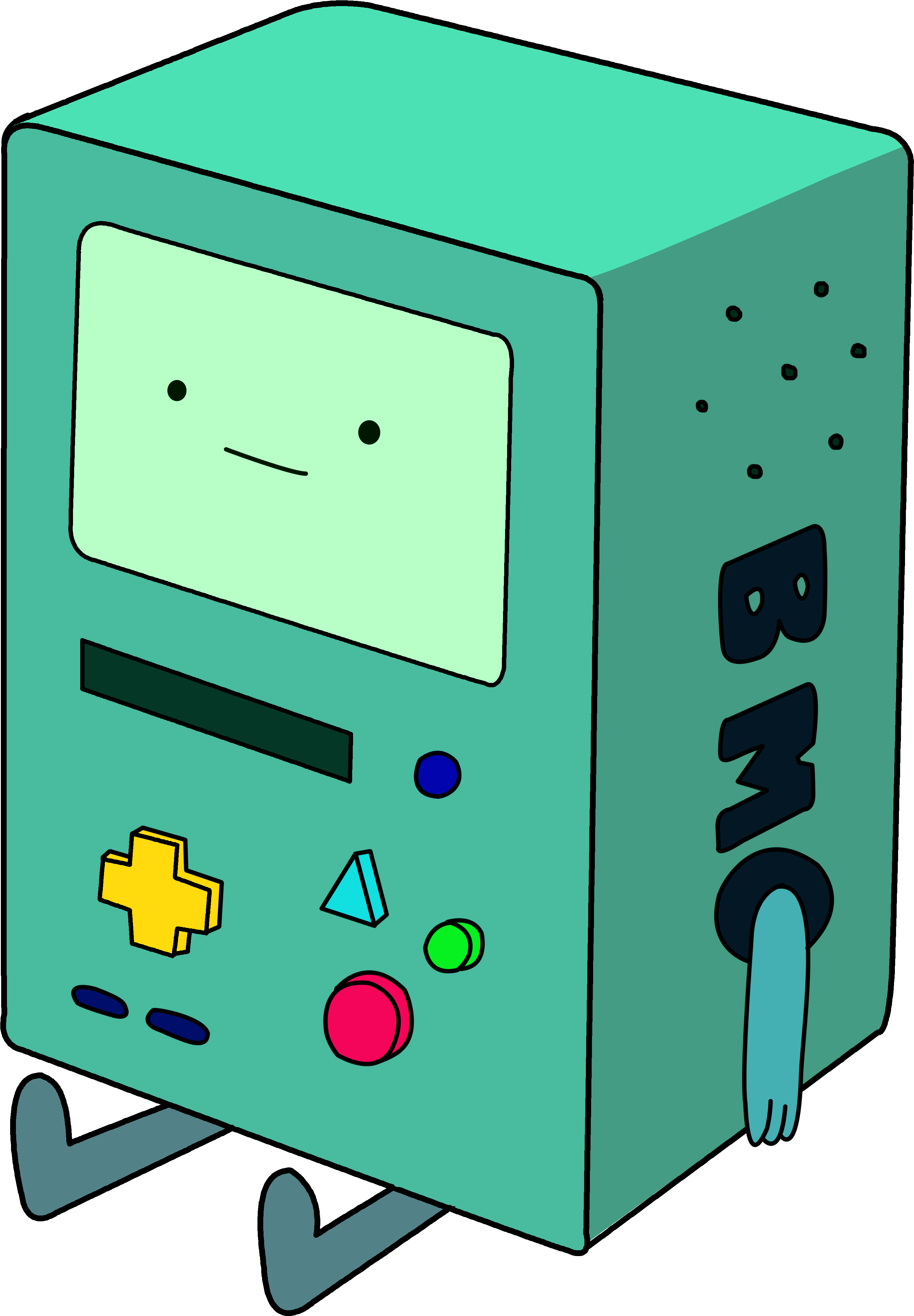 BMO Standing 3D Box Adventure Time Ultra HD PNG Clipart