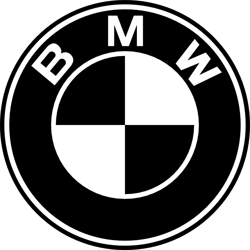 Bold Black BMW Logo Emblem Vector Style PNG