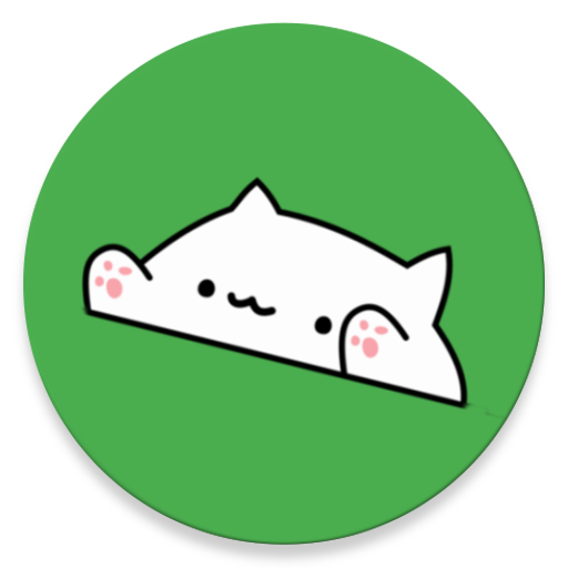 Bongo Cat On Green Circle Badge App Icon PNG Free Download