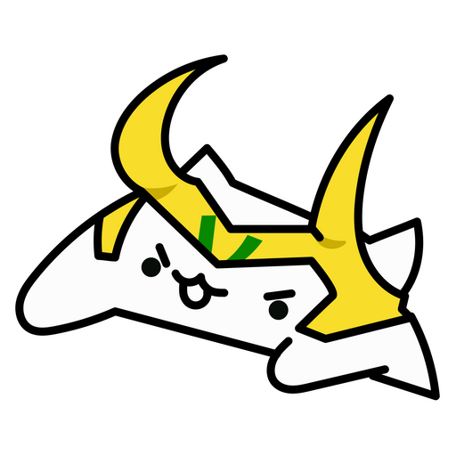 Bongo Cat Wearing Loki Horned Helmet Meme Sticker Transparent Background PNG Image