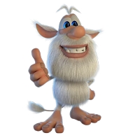 Booba Cartoon Character Thumbs Up Smiling Transparent Background PNG Image
