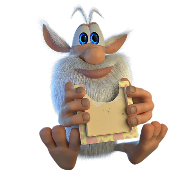 Booba Sitting With Cookie Snack Cute Pose PNG Graphic