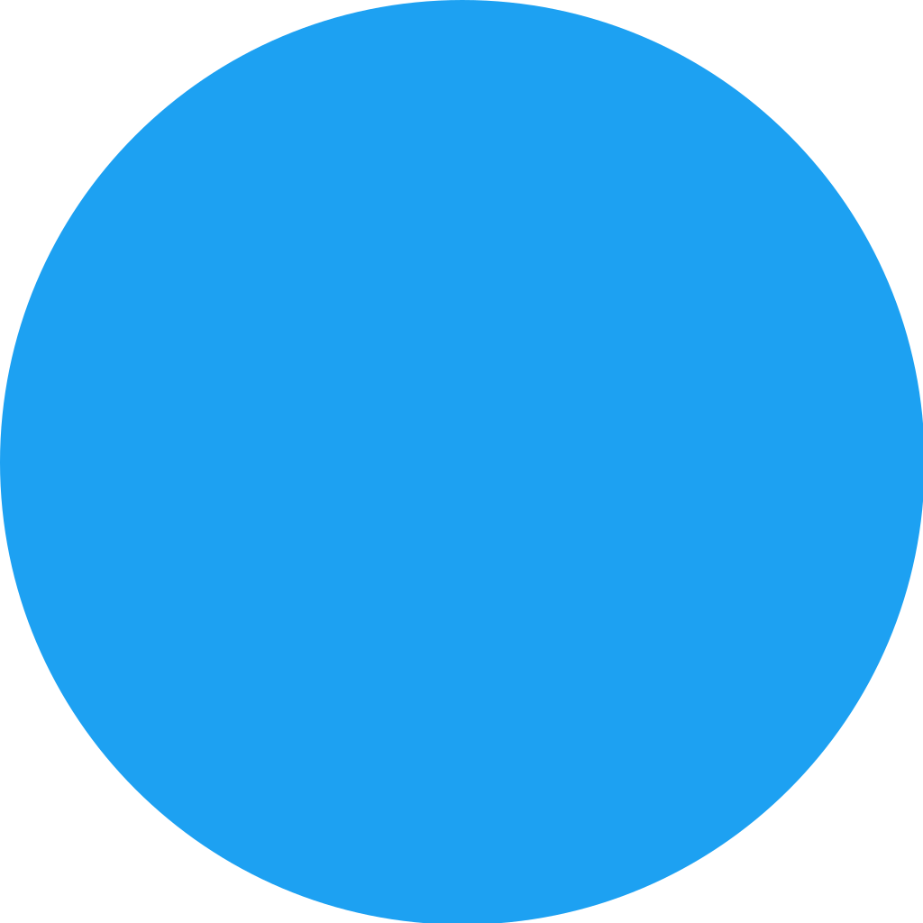 Bright Azure Blue Filled Circle Round Shape PNG Graphic