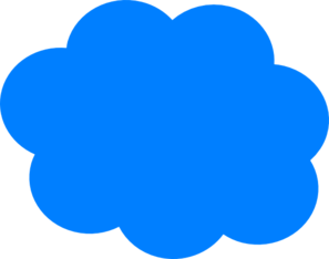 Bright Blue Fluffy Cloud Flat Icon Small Size PNG Clipart
