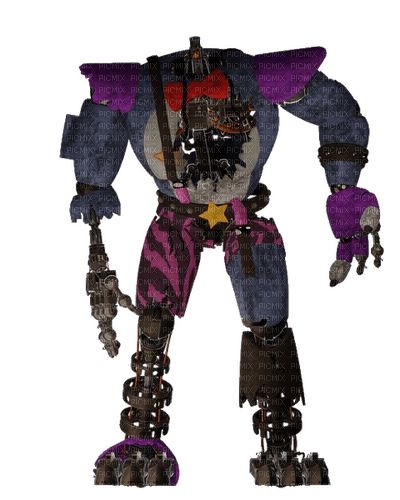 Burnt Damaged Bonnie Animatronic With Exposed Endoskeleton FNAF Transparent Background PNG Image