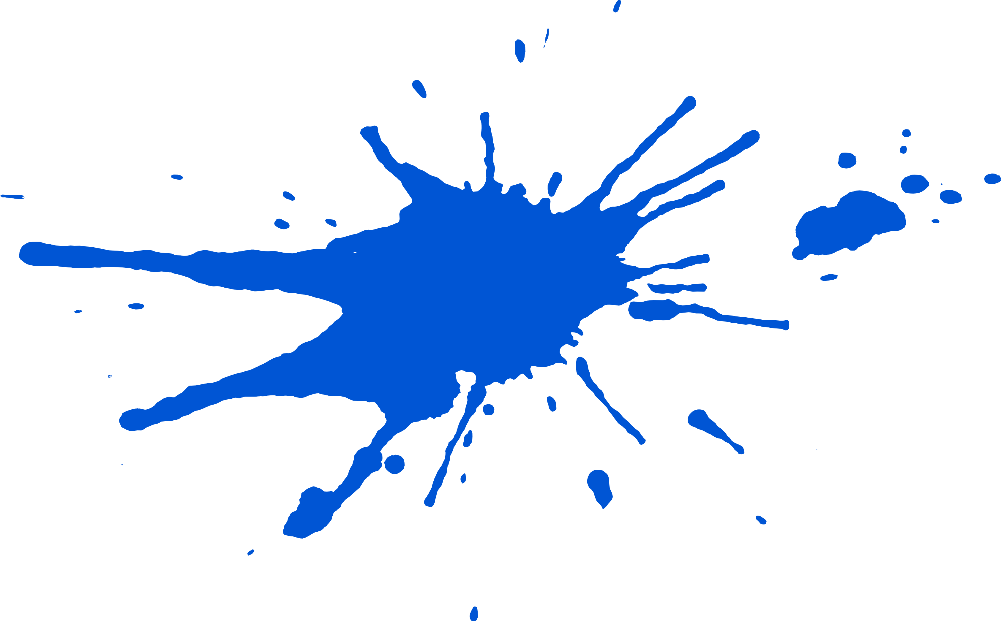 Cobalt Blue Ink Splat With Long Streaks Ultra HD PNG Image With Transparency