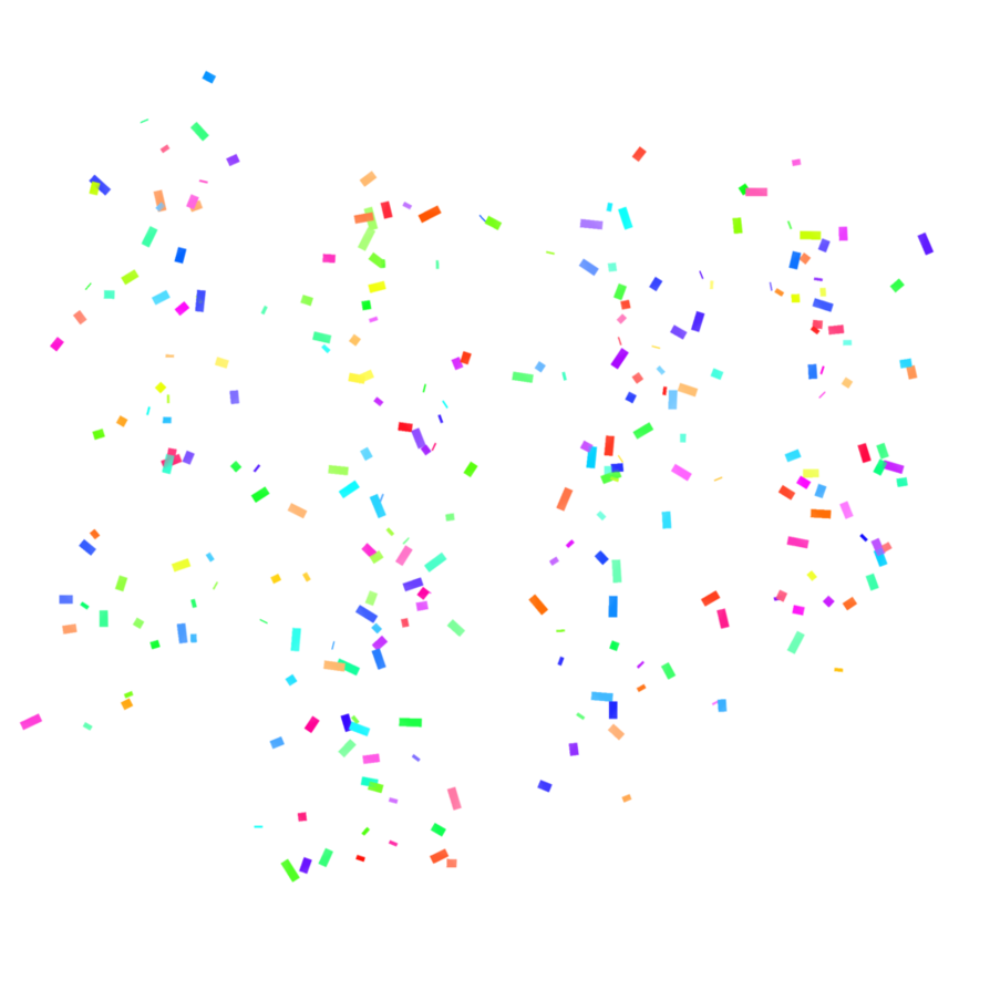 Colorful Scattered Confetti Circle Burst Transparent Background PNG Image