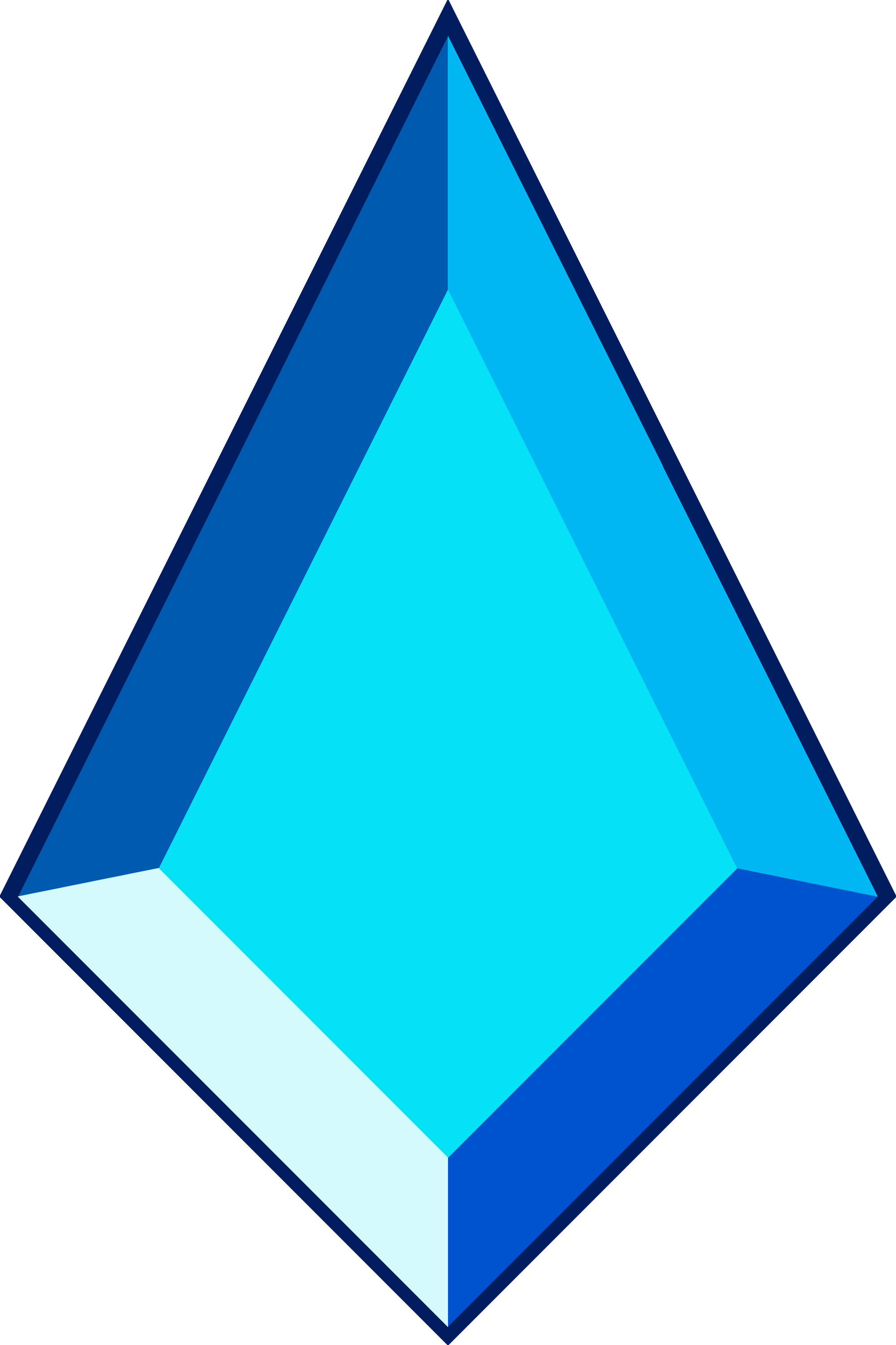 Cyan Blue Crystal Gem Kite Shape Cartoon Ultra HD PNG