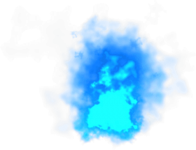 Cyan Blue Fireball Glow Energy Flame PNG