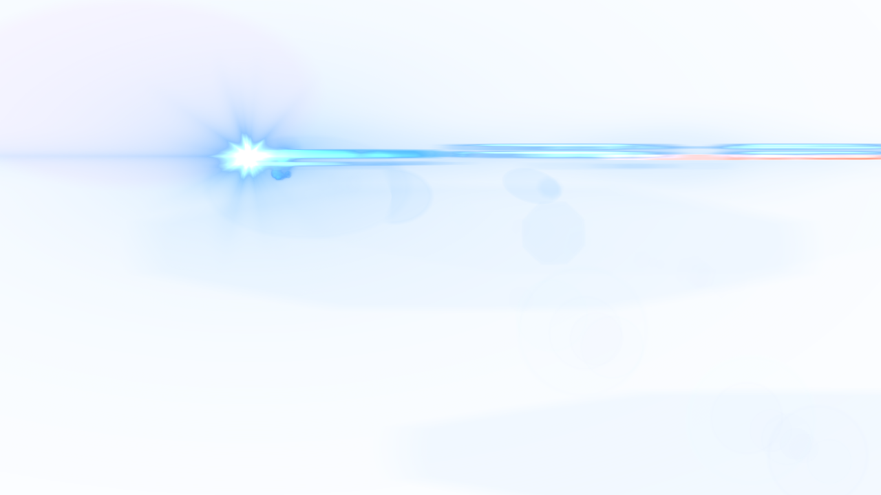 Cyan Blue Horizontal Light Streak Beam Lens Flare PNG File