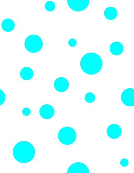 Cyan Polka Dot Pattern Scattered Circles Overlay Transparent Background PNG Image
