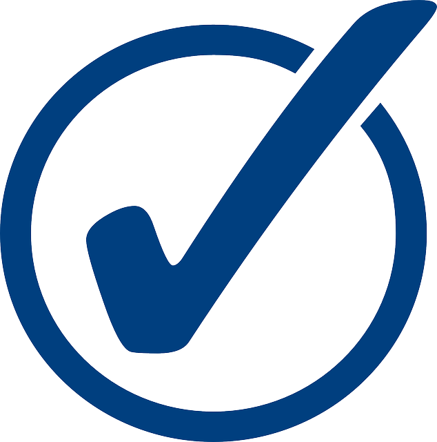 Dark Blue Check Mark Inside Circle Outline Icon PNG Picture
