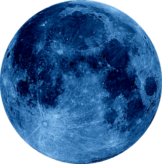 Dark Navy Blue Full Moon Craters Night Sky PNG Graphic