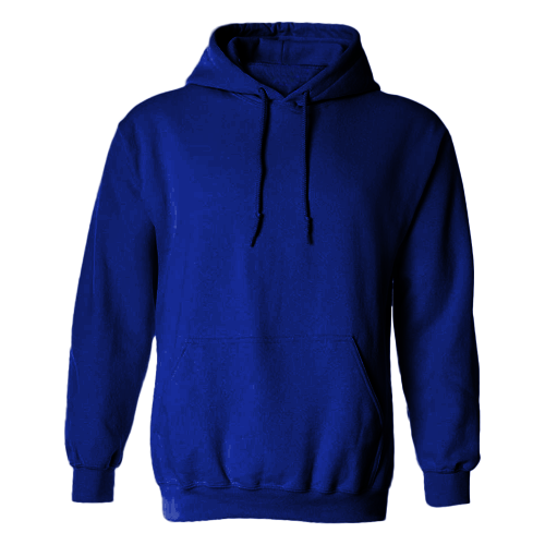 Dark Navy Hooded Sweatshirt Blank Front Realistic PNG