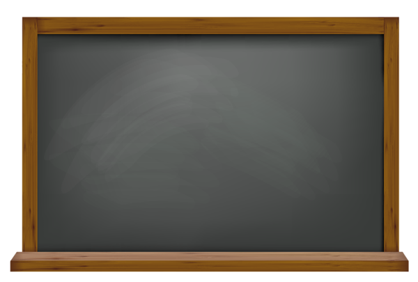 Dark Slate Blackboard With Wooden Frame Blank Classroom Board PNG Transparent Image
