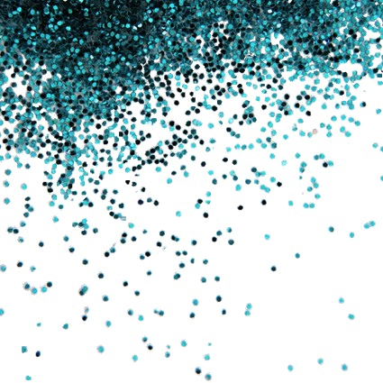 Dark Teal Glitter Border Top Edge Sparkle Overlay PNG Clipart