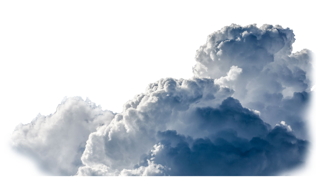 Billowing Cumulus Clouds in Grey Blue