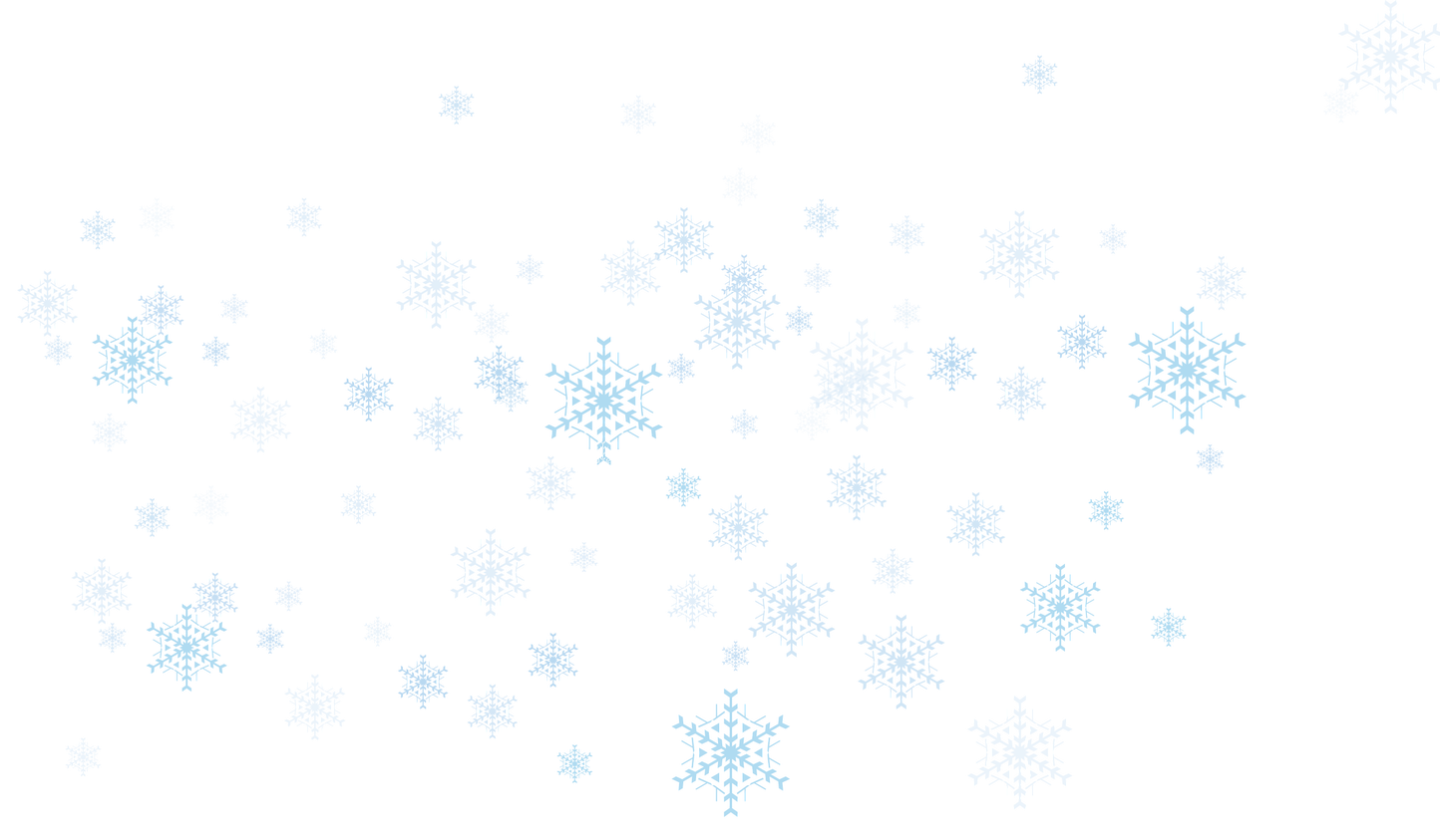 Pale Blue Scattered Snowflakes Overlay