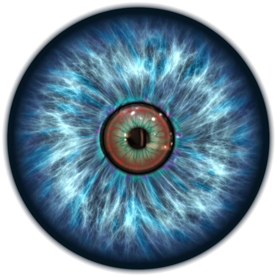 Blue Iris with Hazel Center Eye