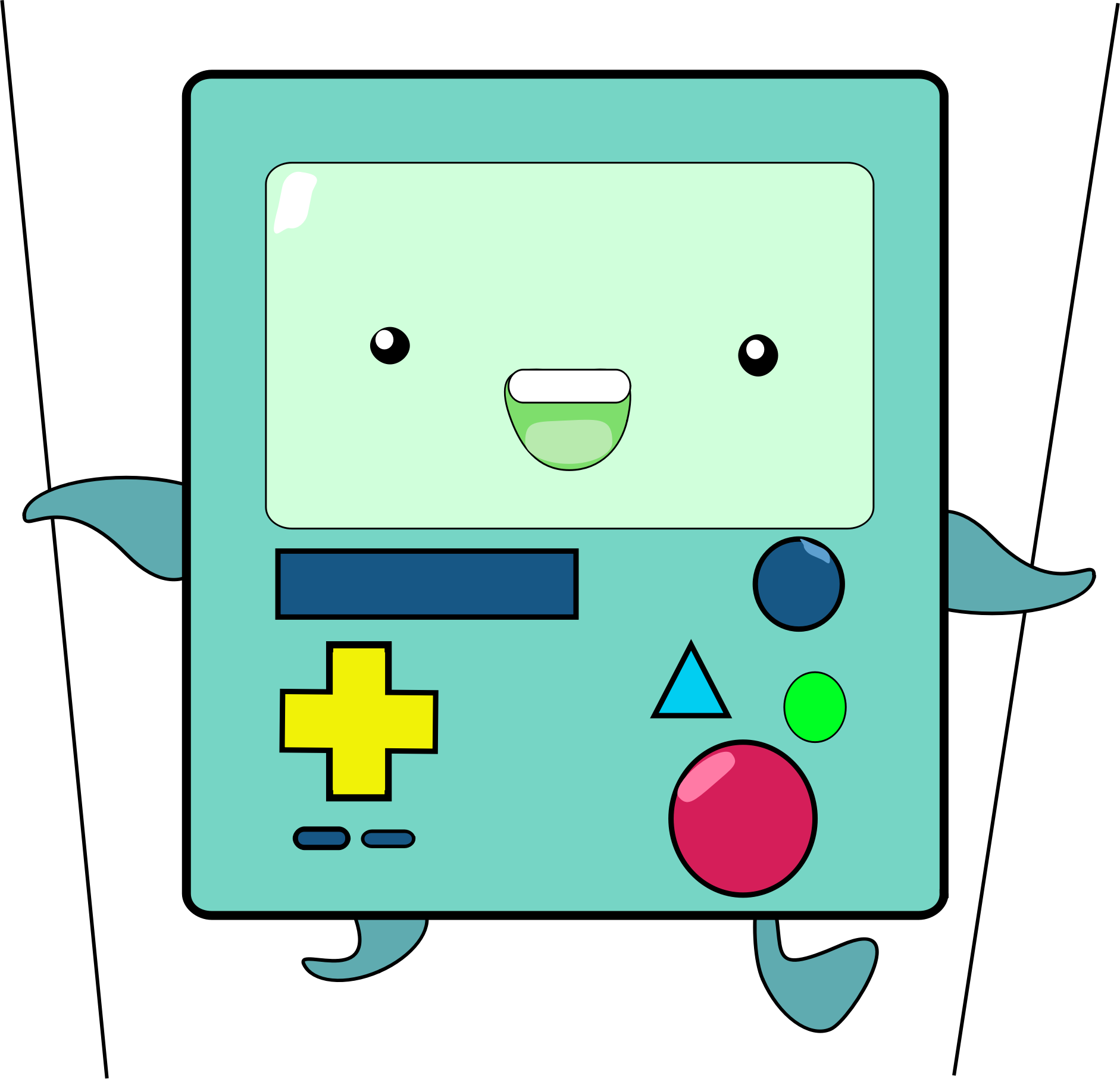 BMO Mint Game Console Character Face