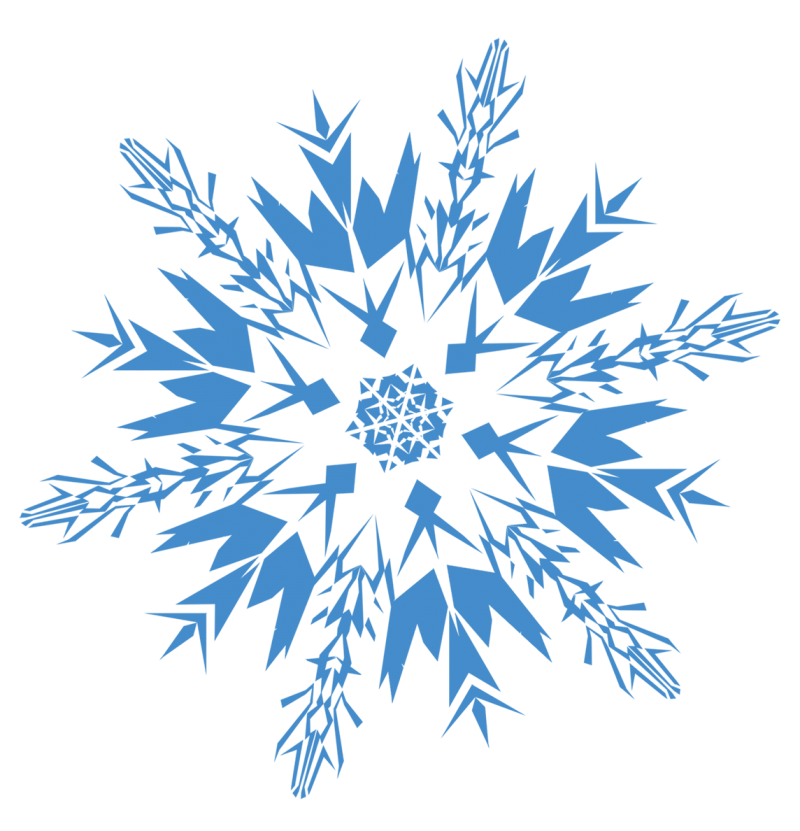 Blue Ornate Snowflake Crystal Design