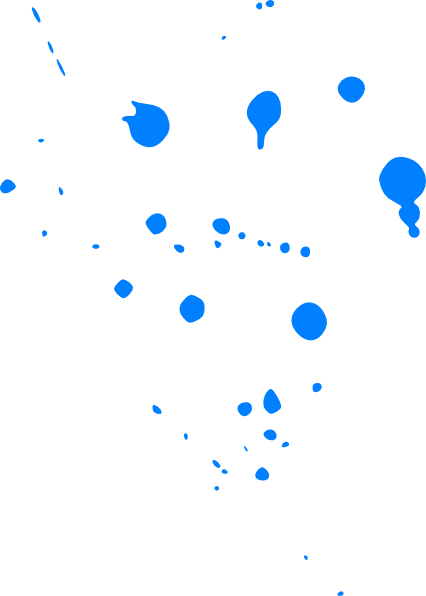 Bright Blue Paint Splatter Drops Pattern