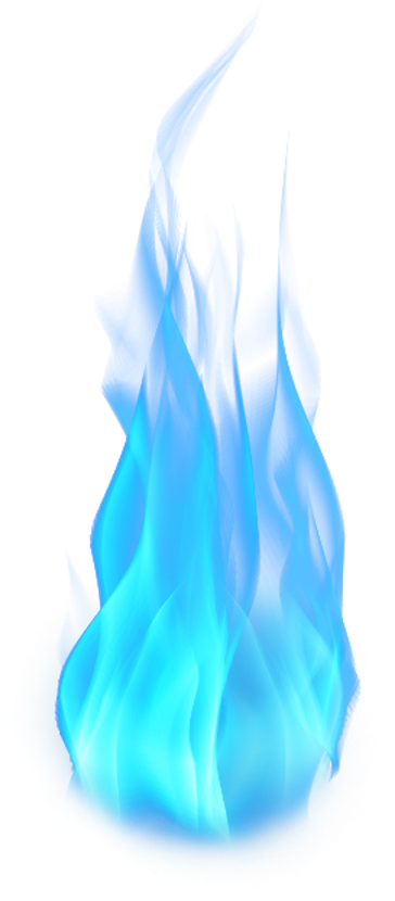 Cyan Blue Flame Tongues Rising Vertically