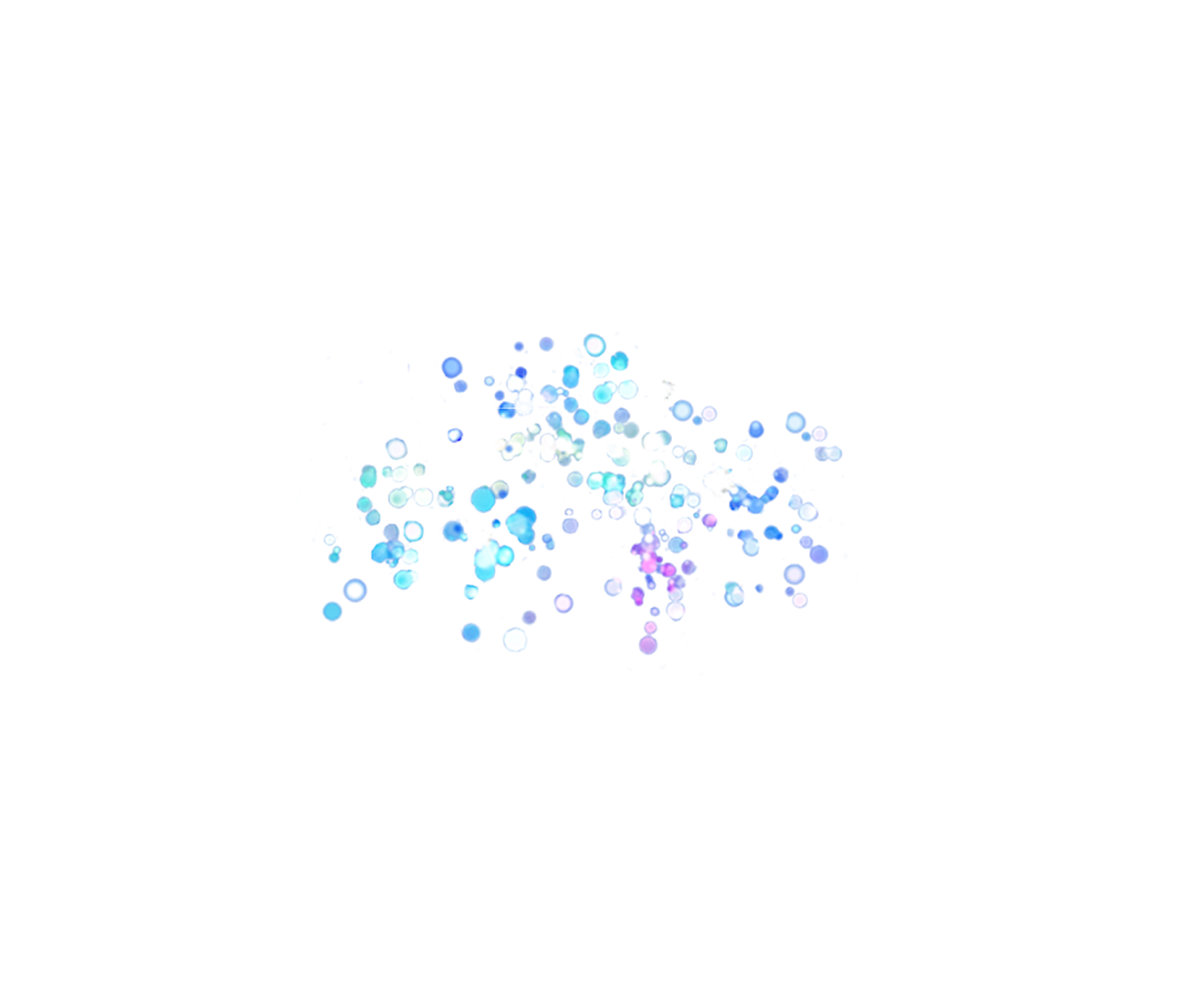 Blue Turquoise Bubble Cluster Sparkle